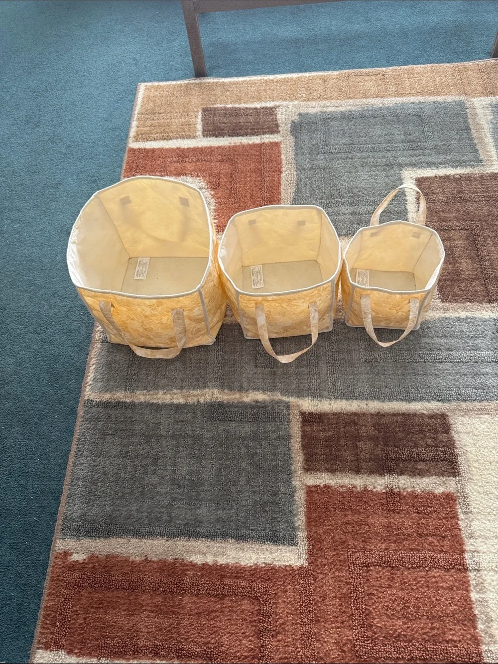 IKEA Cream Canvas Nested Storage Totes